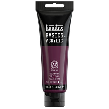 Liquitex Basics, 118ML, Violet Foncé (produit en gros plan sur fond blanc)