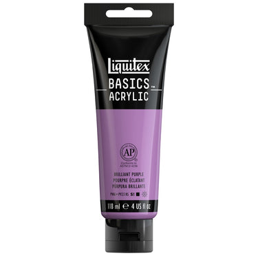 Liquitex Basics, 118ML, Pourpre Éclatant (produit en gros plan sur fond blanc)