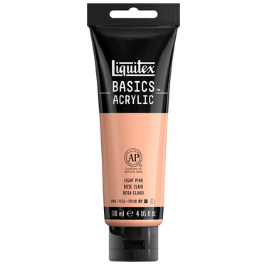 Liquitex Basics, 118ML, Rose Clair (produit en gros plan sur fond blanc)