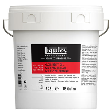 Medium Gel Epais Brillant professionnel Liquitex 3.78L produit en gros plan sur fond blanc.