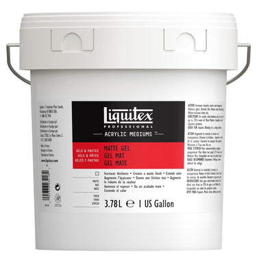 Gel Medium Mat professionnel Liquitex 3.78L produit en gros plan sur fond blanc.