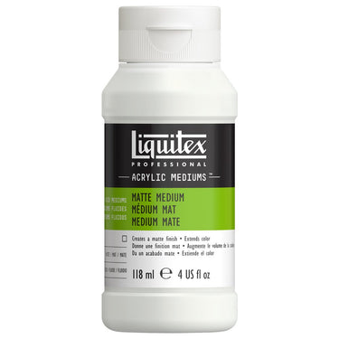 Medium Mat professionnel Liquitex 118ML produit en gros plan sur fond blanc.