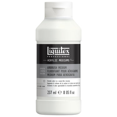 Airbrush Medium professionnel Liquitex 237ML produit en gros plan sur fond blanc.