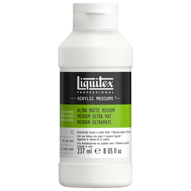 Medium Fluide Ultra Mat professionnel Liquitex 237ML produit en gros plan sur fond blanc.