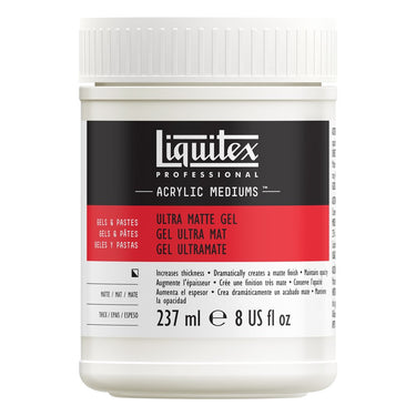 Medium Gel Mat professionnel Liquitex 237ML produit en gros plan sur fond blanc.