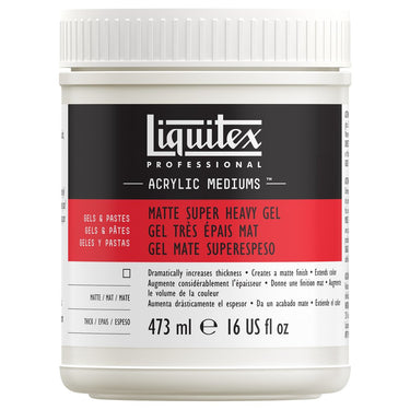 Gel Mat Tres Epais professionnel Liquitex 473ML produit en gros plan sur fond blanc.