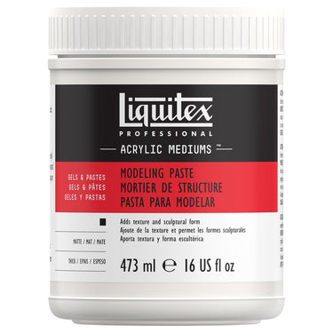 Mortier Structure professionnel Liquitex 473ML produit en gros plan sur fond blanc.