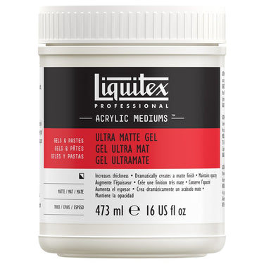 Medium Gel Mat professionnel Liquitex 473ML produit en gros plan sur fond blanc.