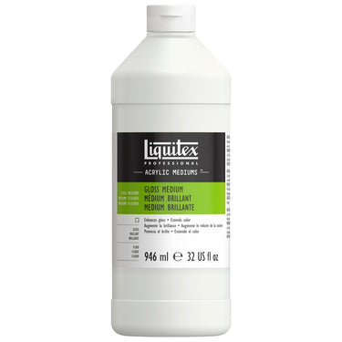 Medium Vernis Brillant professionnel Liquitex 946ML produit en gros plan sur fond blanc.
