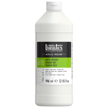 Medium Mat professionnel Liquitex 946ML produit en gros plan sur fond blanc.