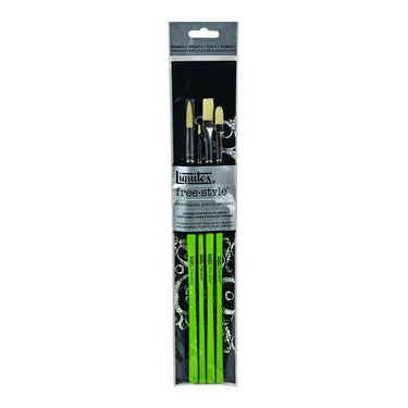 Liquitex Coffret de 4 pinceaux TRADITIONAL (produit en gros plan sur fond blanc)