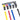 5 tubes de peinture 75ml acrylique Basics Liquitex ouverts, alignés en haut de l’image, avec des traits épais de couleur disposés en dessous sur une surface blanche.