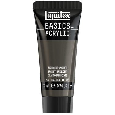 Liquitex Basics, 22ML, Graphite Iridescent (produit en gros plan sur fond blanc)