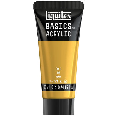 Liquitex Basics, 22ML, Or (produit en gros plan sur fond blanc)