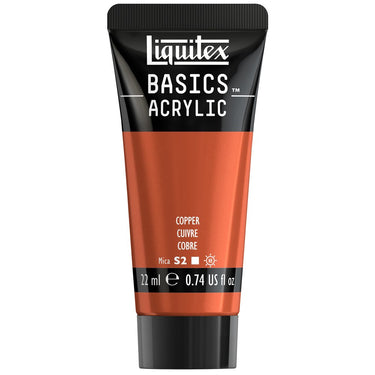 Liquitex Basics, 22ML, Cuivre (produit en gros plan sur fond blanc)