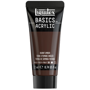 Liquitex Basics, 22ML, Terre d'Ombre Brûlée (produit en gros plan sur fond blanc)