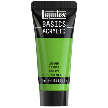 Liquitex Basics, 22ML, Vert Citron (produit en gros plan sur fond blanc)