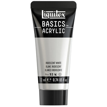 Liquitex Basics, 22ML, Blanc Iridescent (produit en gros plan sur fond blanc)