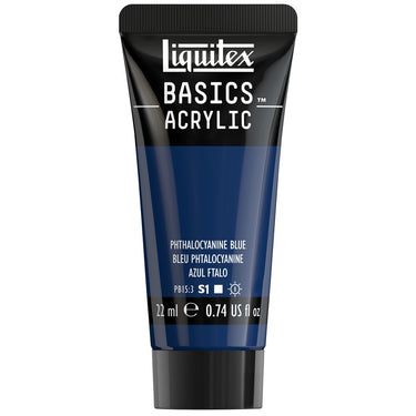 Liquitex Basics, 22ML, Bleu Phtalocyanine (produit en gros plan sur fond blanc)