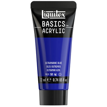 Liquitex Basics, 22ML, Bleu Outremer (produit en gros plan sur fond blanc)
