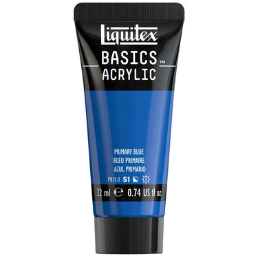 Liquitex Basics, 22ML, Bleu Primaire (produit en gros plan sur fond blanc)