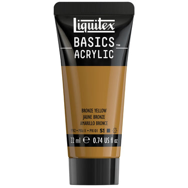 Liquitex Basics, 22ML, Jaune Bronze (produit en gros plan sur fond blanc)