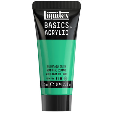 Liquitex Basics, 22ML, Vert d'Eau Éclatant (produit en gros plan sur fond blanc)