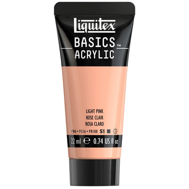 Liquitex Basics, 22ML, Rose Clair (produit en gros plan sur fond blanc)