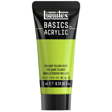 Liquitex Basics, 22ML, Vert Jaune Éclatant (produit en gros plan sur fond blanc)