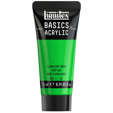 Liquitex Basics, 22ML, Vert Fluorescent (produit en gros plan sur fond blanc)