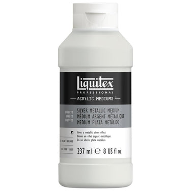 Metallic Silver Liquitex Mediums Professionnels 237ML (produit en gros plan sur fond blanc)