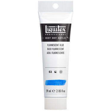 Acrylique Heavy Body Liquitex, 59ML, Bleu Fluorescent (produit en gros plan sur fond blanc)