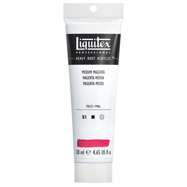 Liquitex Heavy Body Magenta Moyen 138ML produit en gros plan sur fond blanc.