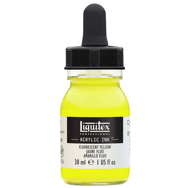 Liquitex Encres Acrylique, 30ML, Jaune Fluorescent (produit en gros plan sur fond blanc)