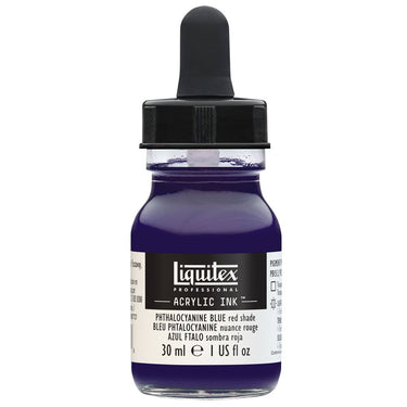 Liquitex Encres Acrylique, 30ML, Bleu Phtalocyanine Nuance Rouge (produit en gros plan sur fond blanc)