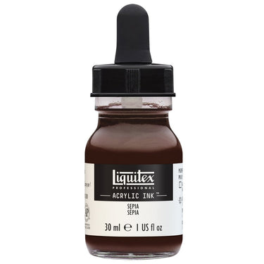 Liquitex Encres Acrylique, 30ML, Sépia (produit en gros plan sur fond blanc)
