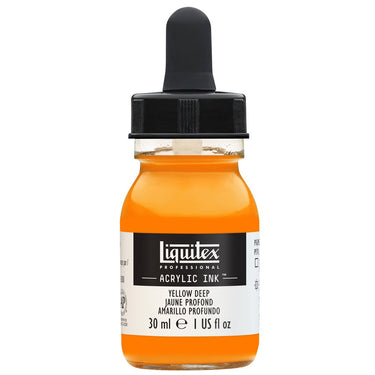 Liquitex Encres Acrylique, 30ML, Jaune Profond (produit en gros plan sur fond blanc)