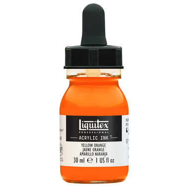 Liquitex Encres Acrylique, 30ML, Jaune Orange (produit en gros plan sur fond blanc)