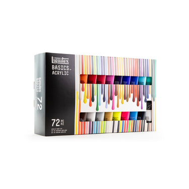gros plan de la boîte Coffret acrylique Basics - 72x22ml prise sous un angle