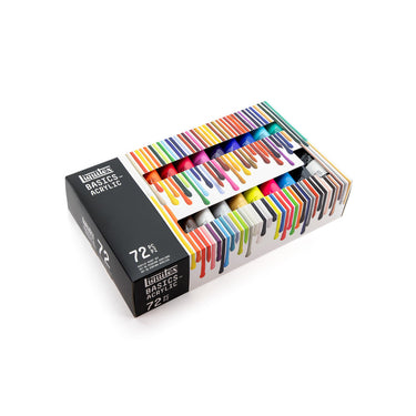 gros plan de la boîte Coffret acrylique Basics - 72x22ml prise sous un angle