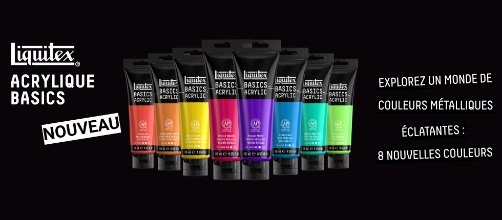 8 NOUVELLES COULEURS ACRYLIQUE BASICS MÉTALLIQUES ÉCLATANTES